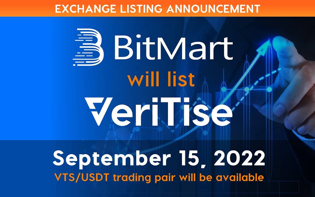 Bitmart Exchange lists Veritise Token in September